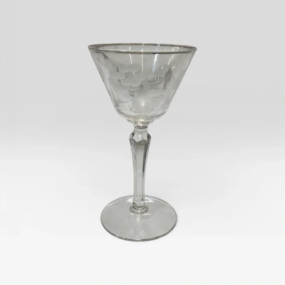 Libbey Glenmore Etched Floral Liquor Glasses Set Of 6
